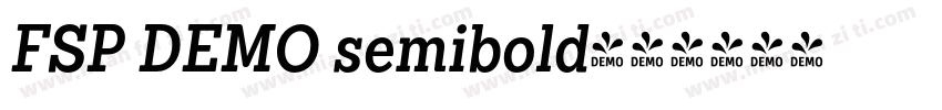 FSP DEMO semibold字体转换